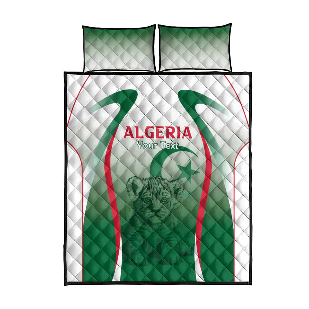 Algeria Rugby Custom Quilt Bed Set Go Les Lionceaux LT15