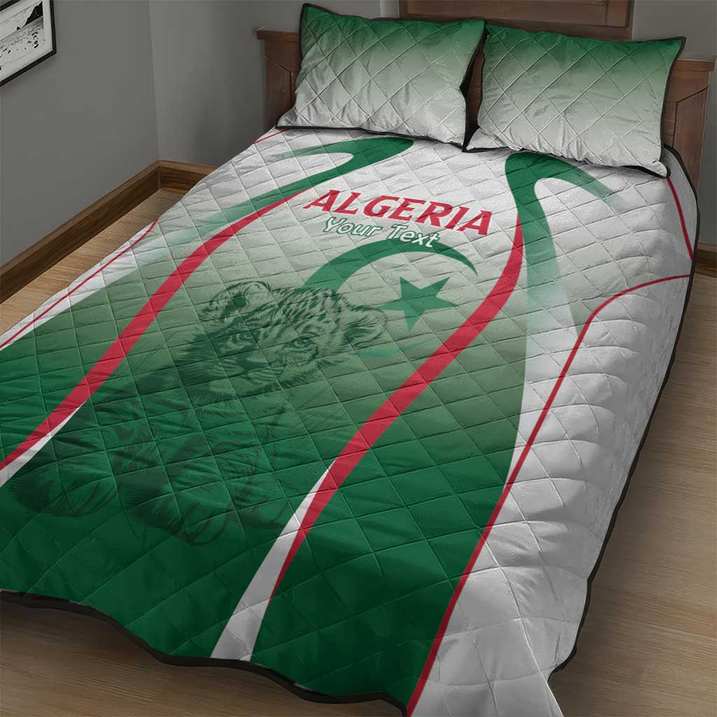 Algeria Rugby Custom Quilt Bed Set Go Les Lionceaux LT15