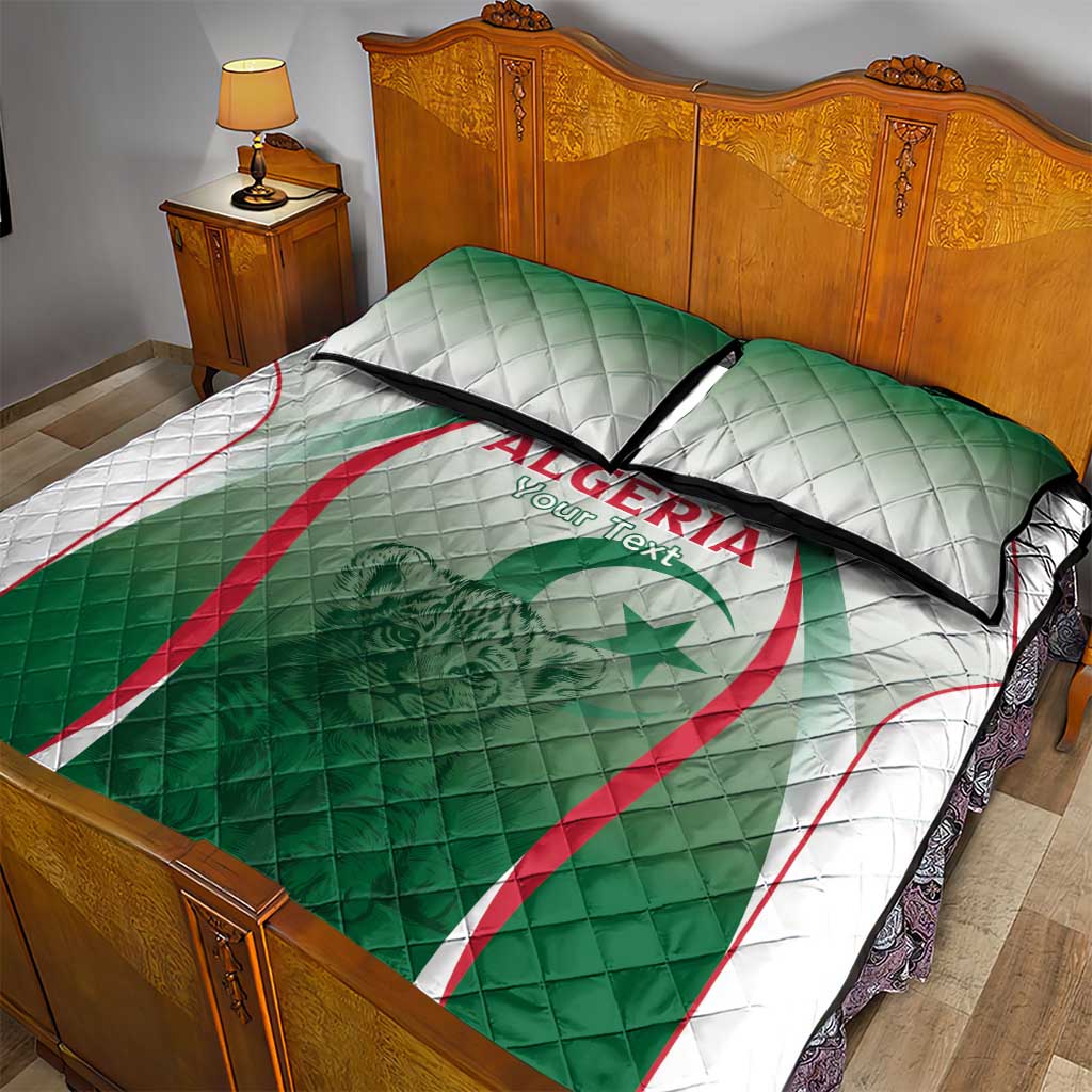 Algeria Rugby Custom Quilt Bed Set Go Les Lionceaux LT15