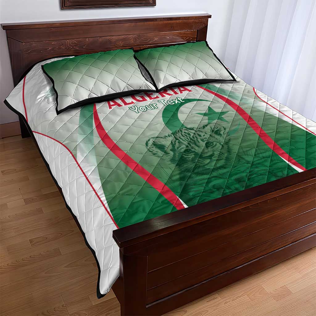 Algeria Rugby Custom Quilt Bed Set Go Les Lionceaux LT15