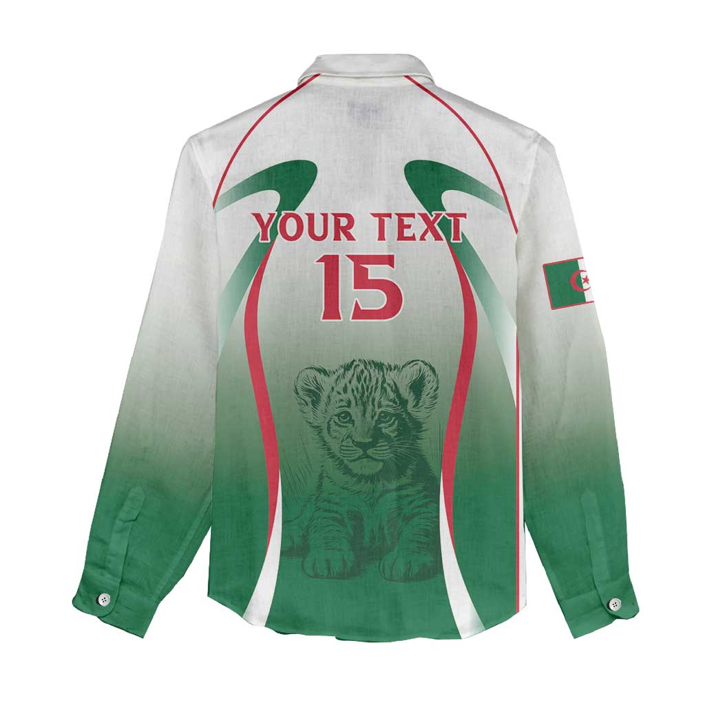 Algeria Rugby Custom Women Casual Shirt Go Les Lionceaux LT15