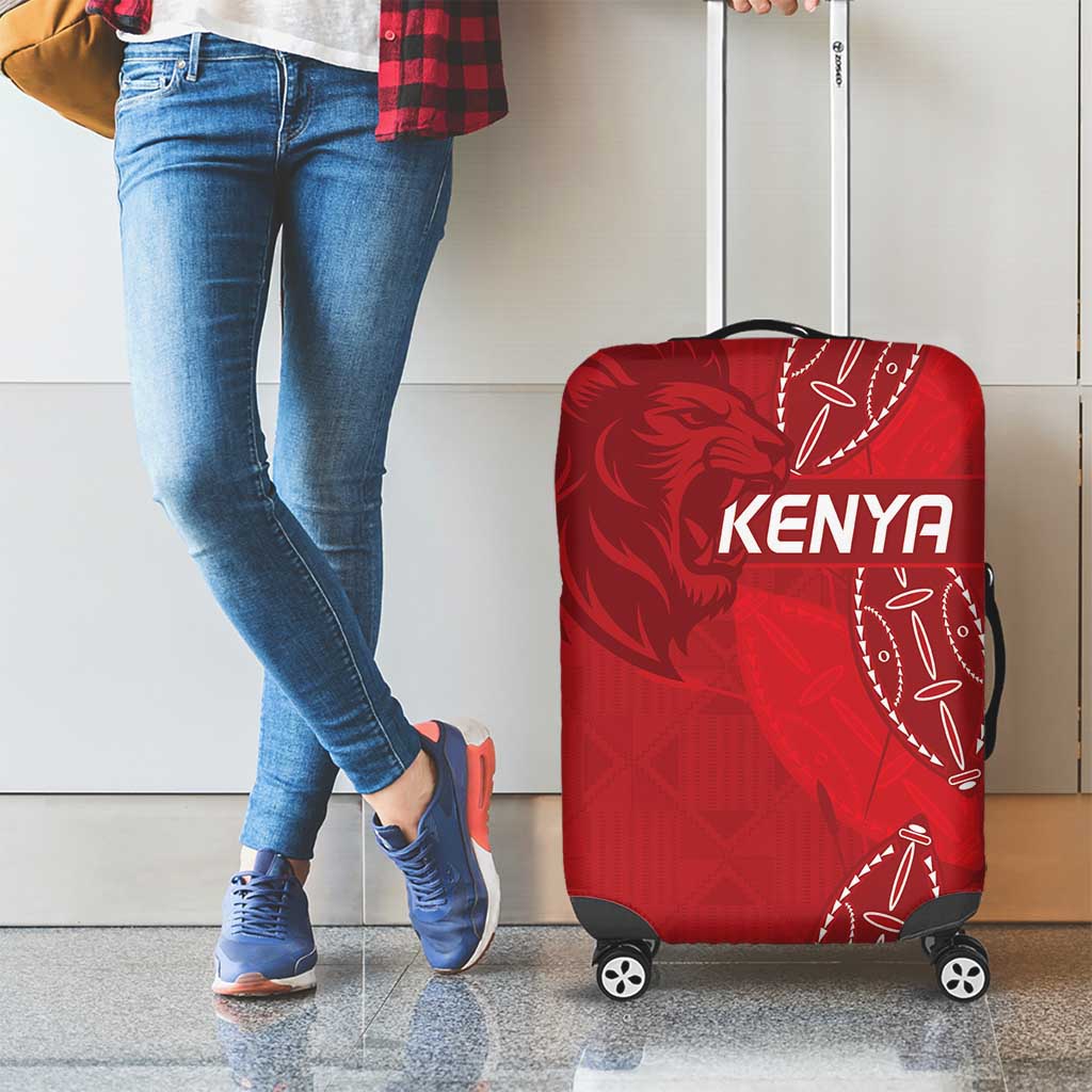 Kenya Rugby Luggage Cover Go Champions Simbas - Red Color LT15