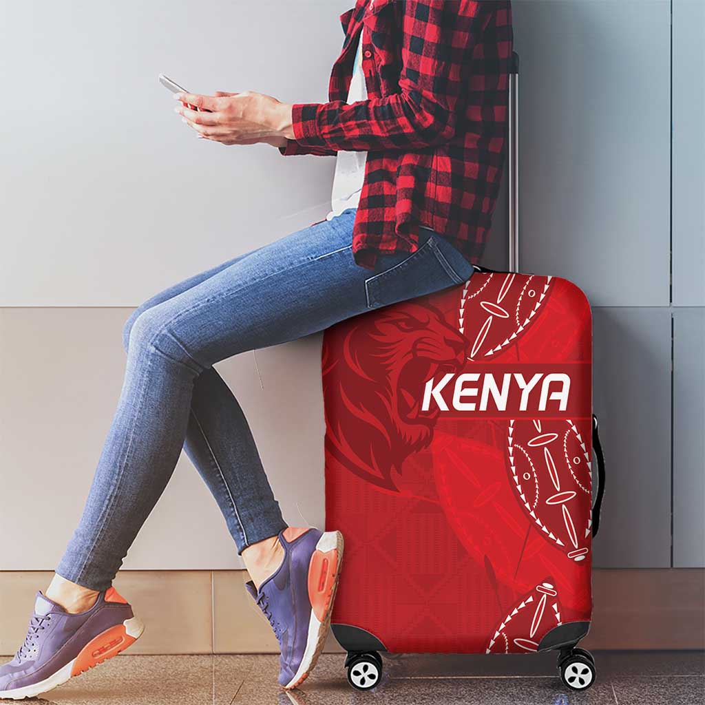 Kenya Rugby Luggage Cover Go Champions Simbas - Red Color LT15