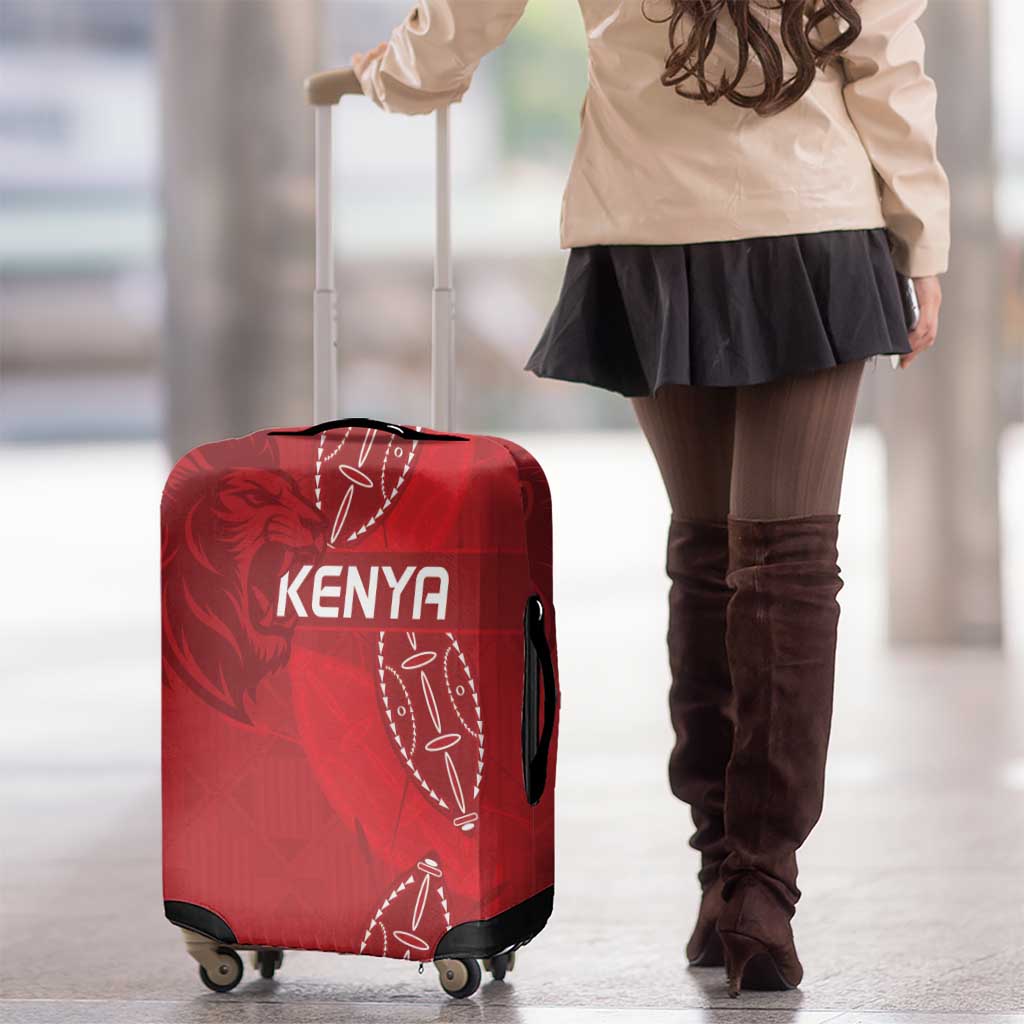 Kenya Rugby Luggage Cover Go Champions Simbas - Red Color LT15
