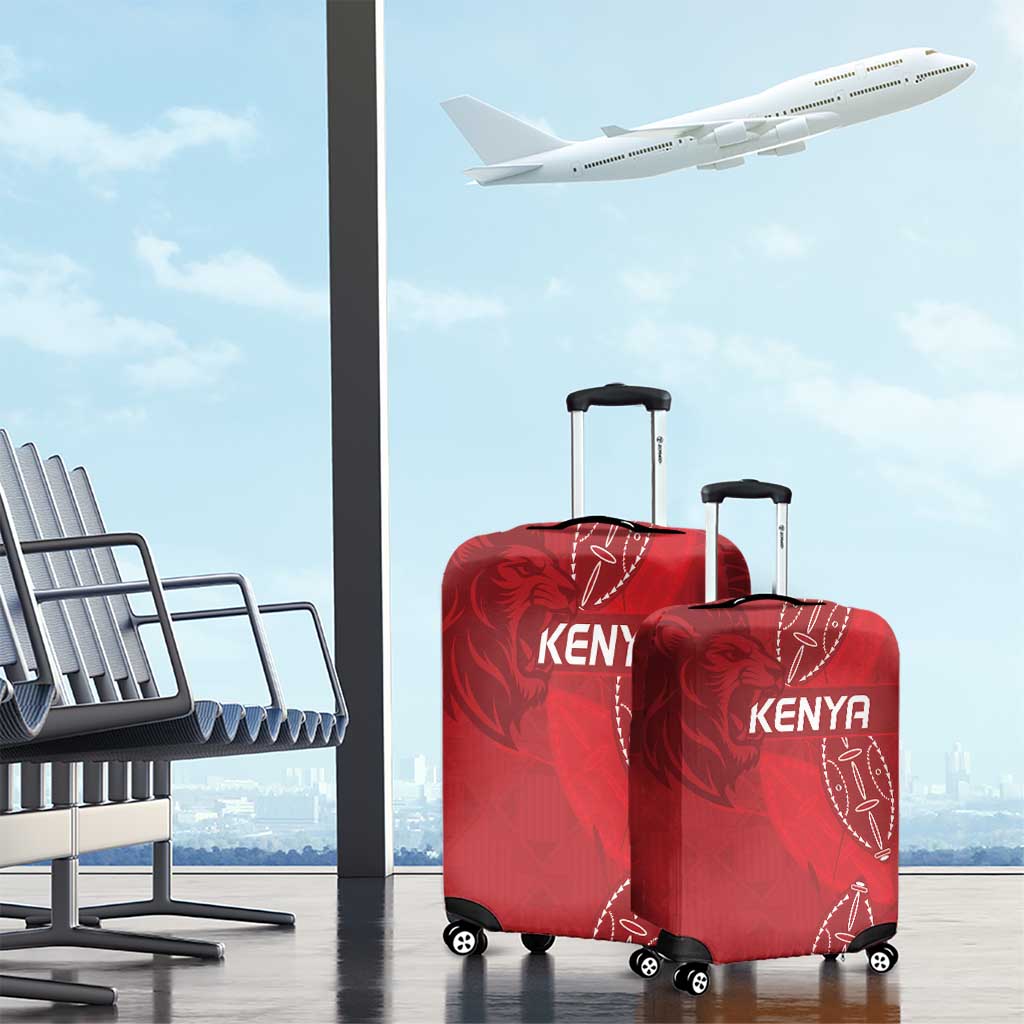 Kenya Rugby Luggage Cover Go Champions Simbas - Red Color LT15