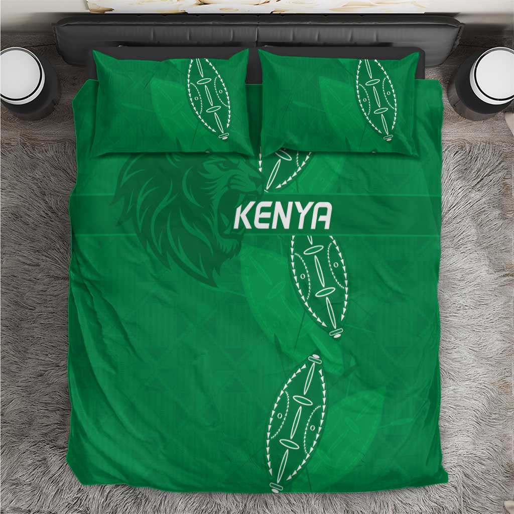 Jamhuri ya Kenya Rugby Bedding Set Kenyan Shield Style - Green Color LT15
