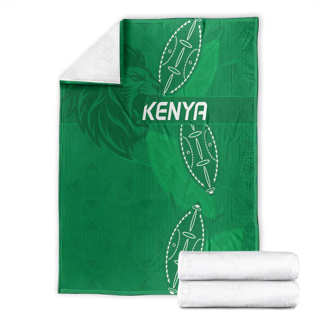 Jamhuri ya Kenya Rugby Blanket Kenyan Shield Style - Green Color LT15