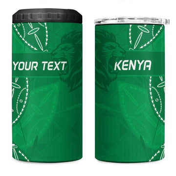 Jamhuri ya Kenya Rugby Custom 4 in 1 Can Cooler Tumbler Kenyan Shield Style - Green Color LT15