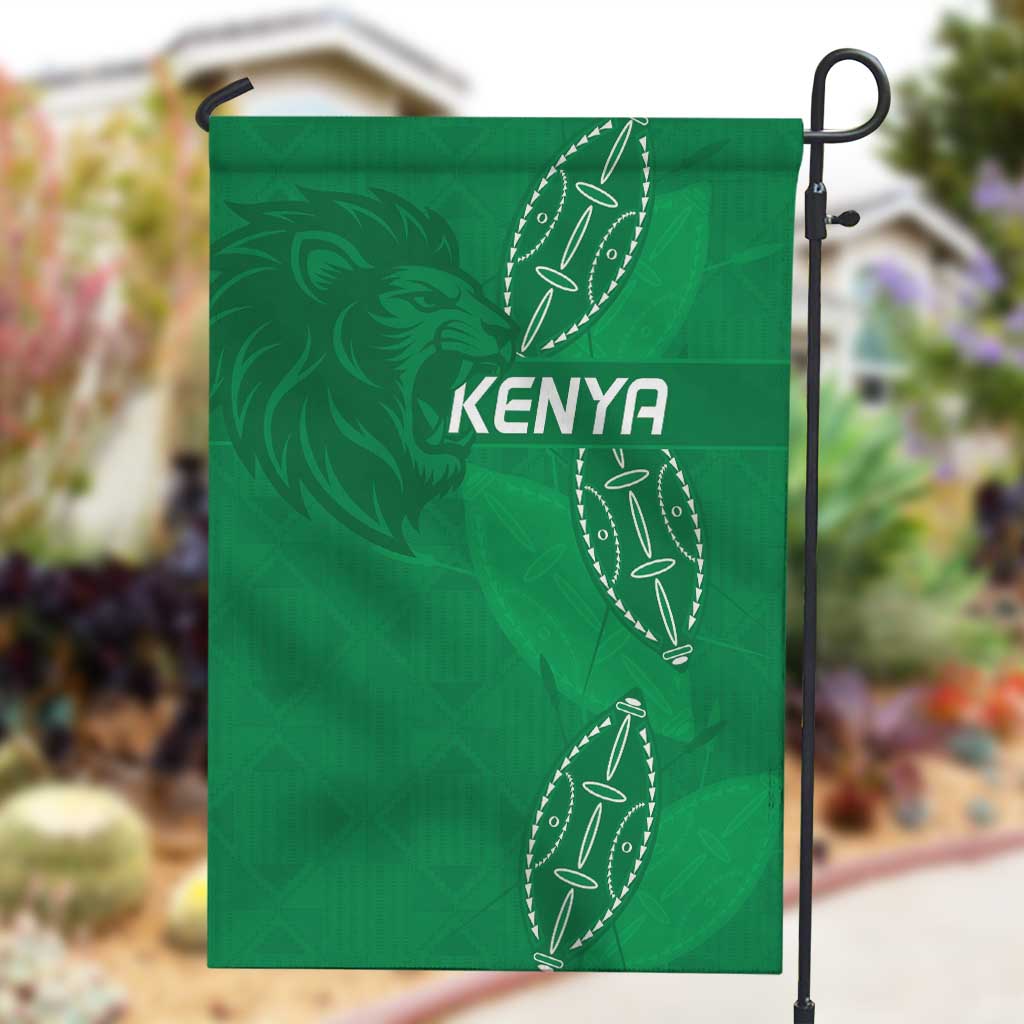 Jamhuri ya Kenya Rugby Garden Flag Kenyan Shield Style - Green Color LT15