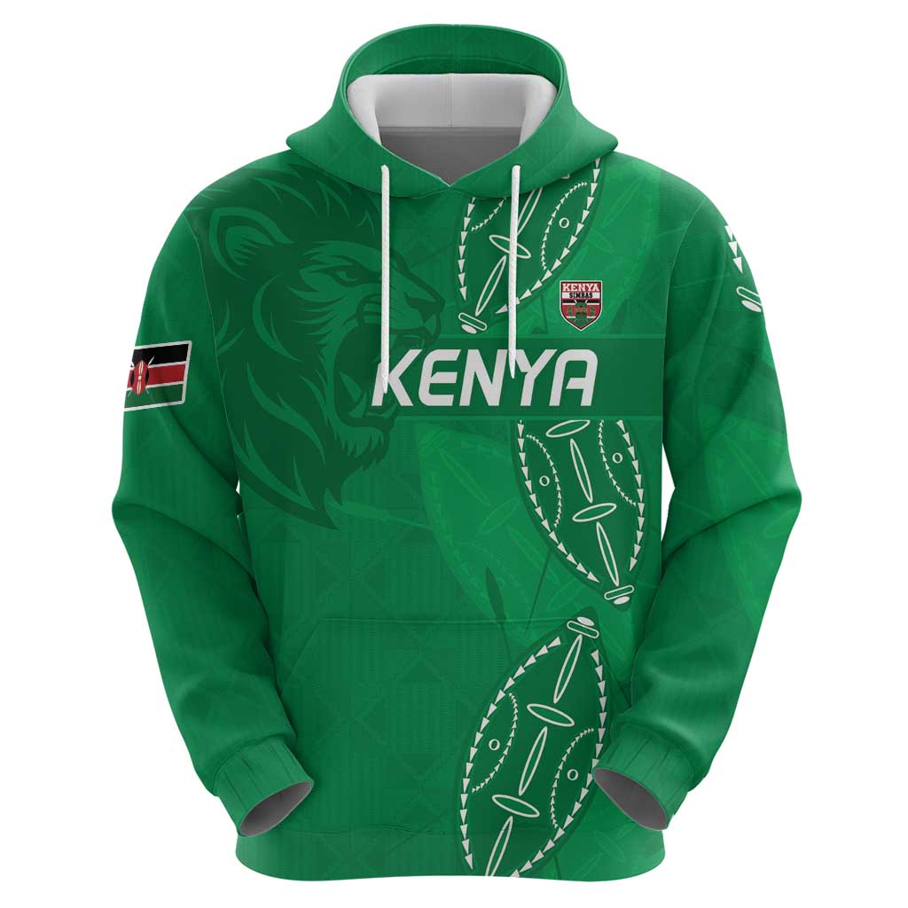 Kenya Rugby Custom Hoodie Go Champions Simbas - Green Color LT15
