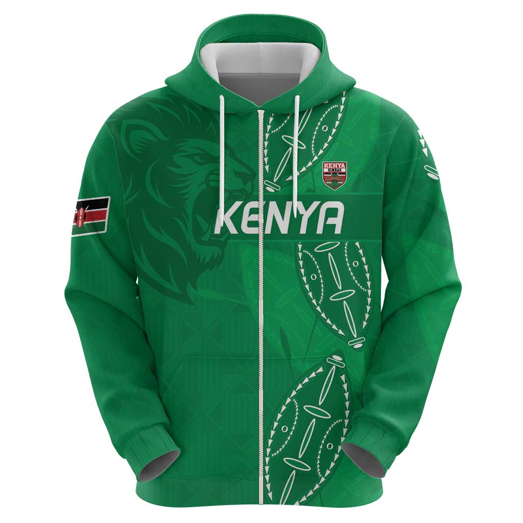 Kenya Rugby Custom Hoodie Go Champions Simbas - Green Color LT15