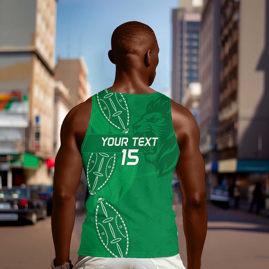 Jamhuri ya Kenya Rugby Custom Men Tank Top Kenyan Shield Style - Green Color LT15