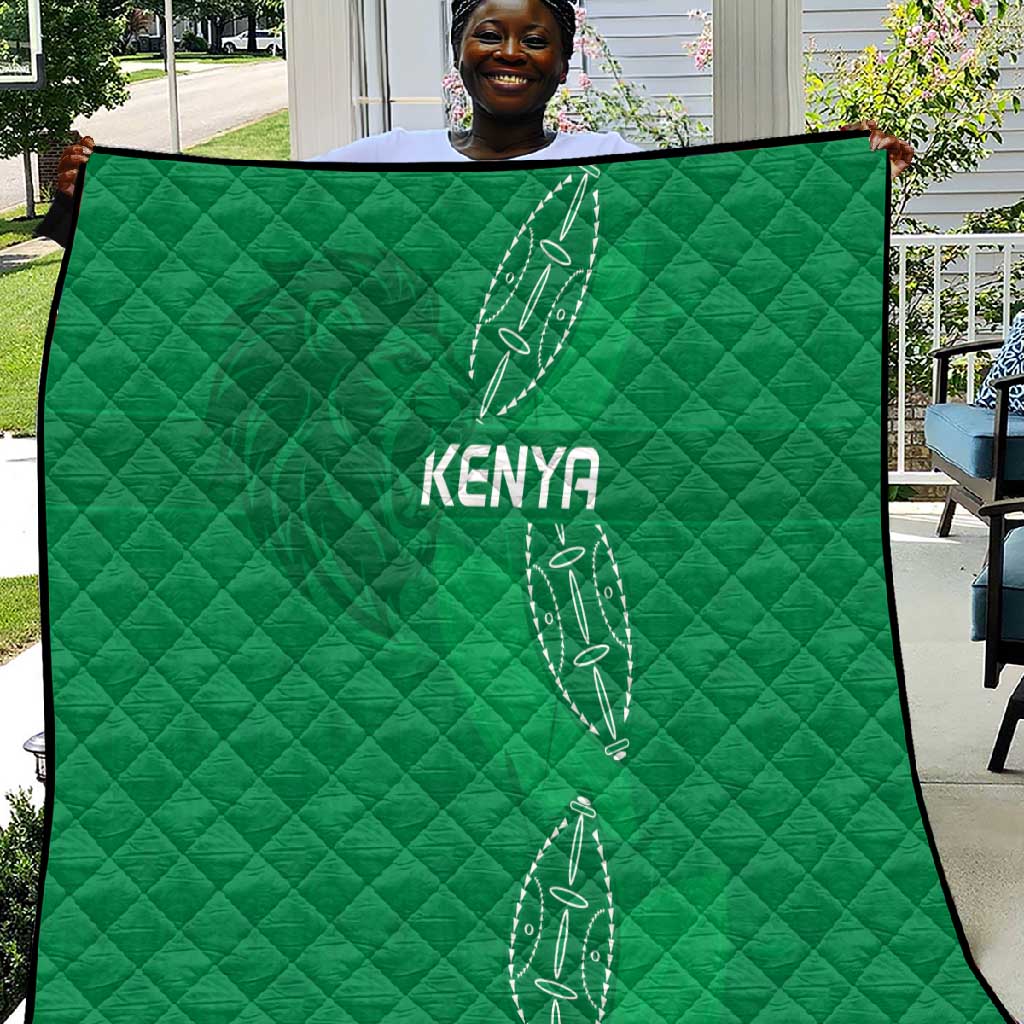 Jamhuri ya Kenya Rugby Quilt Kenyan Shield Style - Green Color LT15