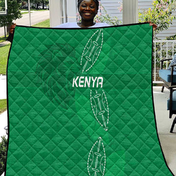 Jamhuri ya Kenya Rugby Quilt Kenyan Shield Style - Green Color LT15