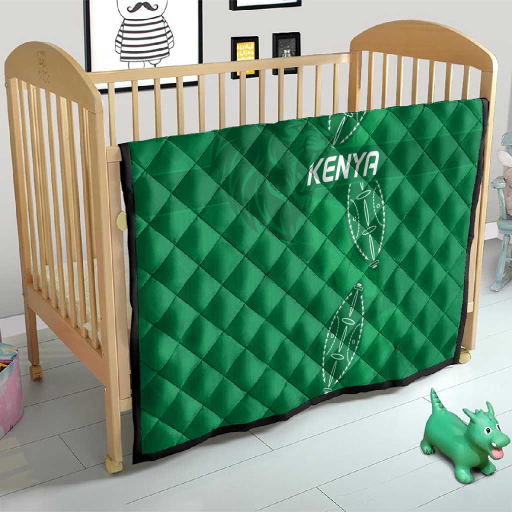 Jamhuri ya Kenya Rugby Quilt Kenyan Shield Style - Green Color LT15