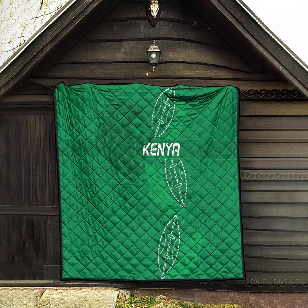 Jamhuri ya Kenya Rugby Quilt Kenyan Shield Style - Green Color LT15