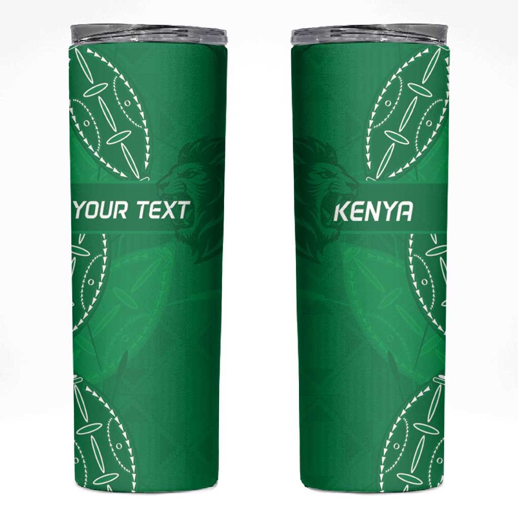 Jamhuri ya Kenya Rugby Custom Skinny Tumbler Kenyan Shield Style - Green Color LT15