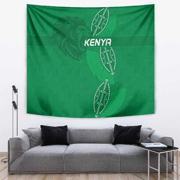 Jamhuri ya Kenya Rugby Tapestry Kenyan Shield Style - Green Color LT15
