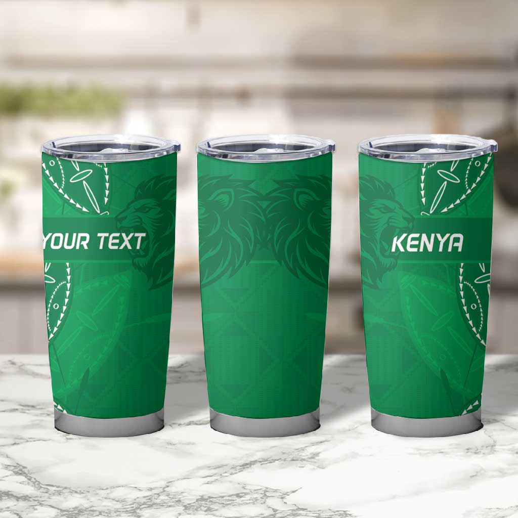 Jamhuri ya Kenya Rugby Custom Tumbler Cup Kenyan Shield Style - Green Color LT15