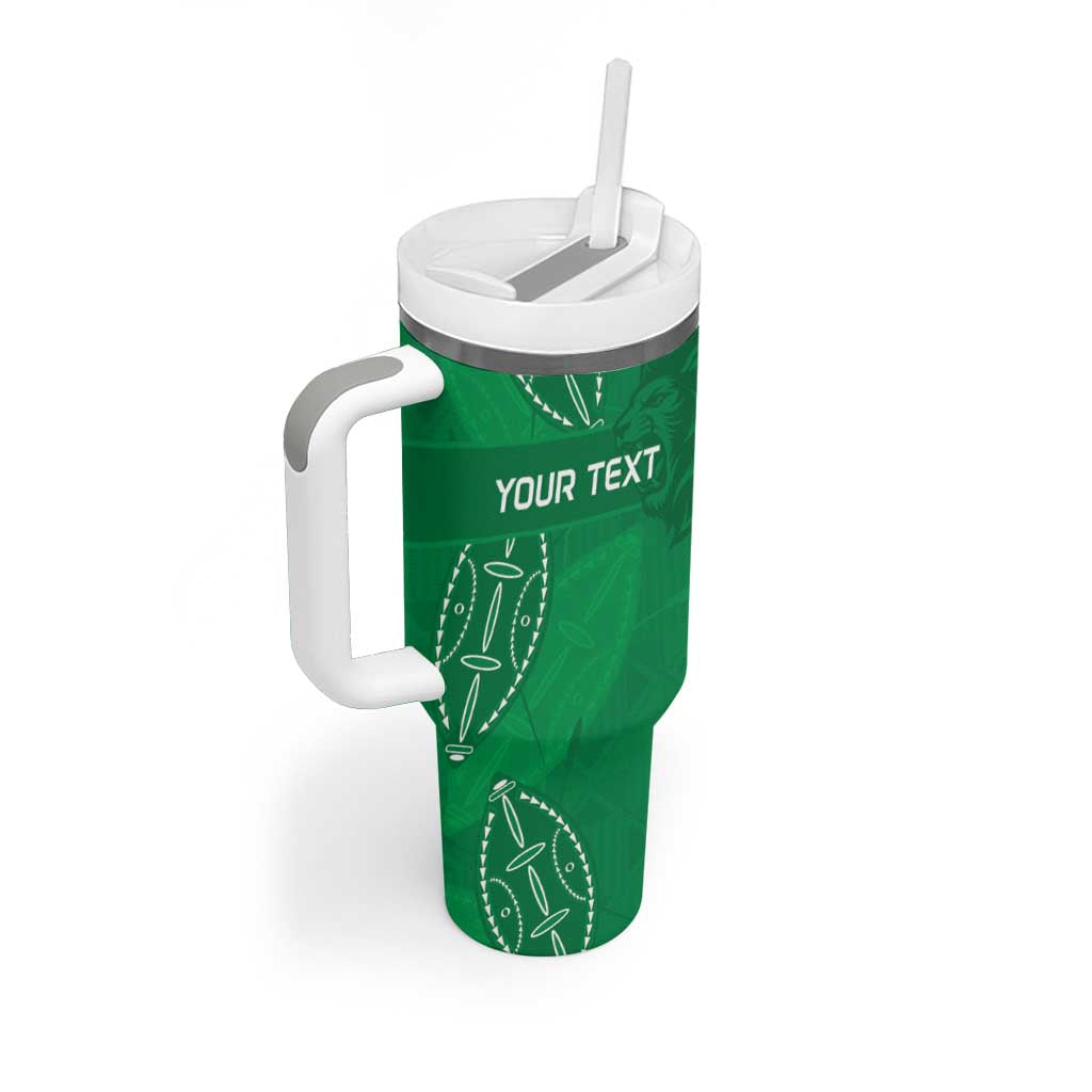 Jamhuri ya Kenya Rugby Custom Tumbler With Handle Kenyan Shield Style - Green Color LT15