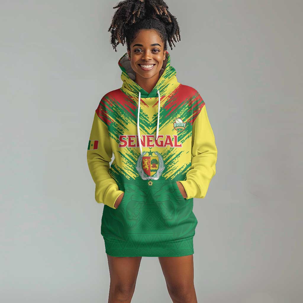 Senegal Rugby Custom Hoodie Dress Go Go Go ! LT15