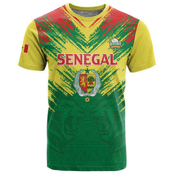 Senegal Rugby Custom T shirt Go Go Go ! LT15