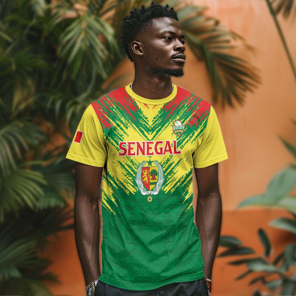 Senegal Rugby Custom T shirt Go Go Go ! LT15