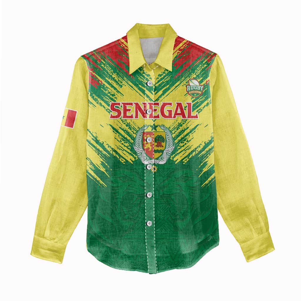 Senegal Rugby Custom Women Casual Shirt Go Go Go ! LT15