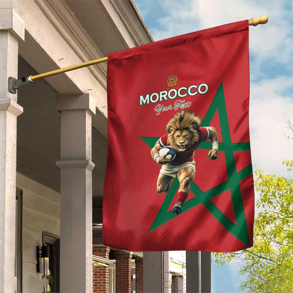 Morocco Rugby Custom Garden Flag Come On Atlas Lions LT15