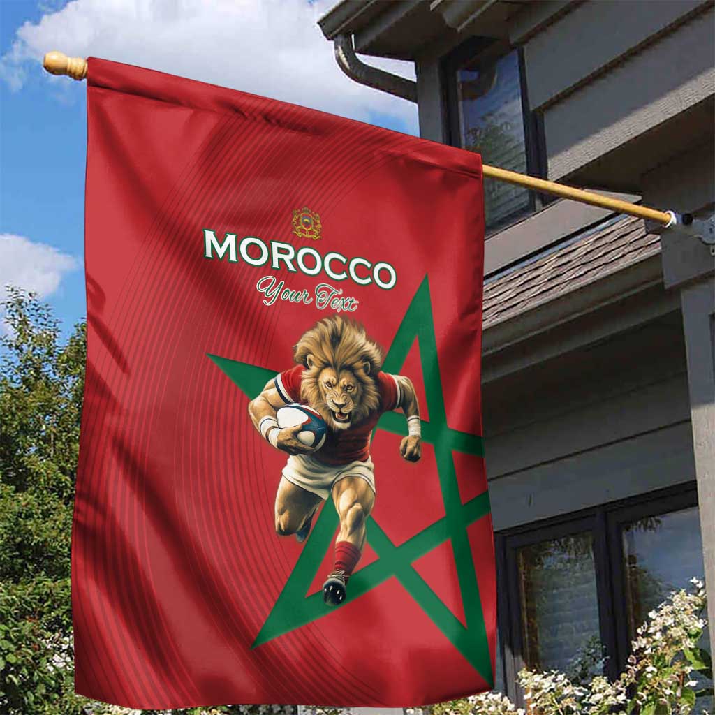 Morocco Rugby Custom Garden Flag Come On Atlas Lions LT15