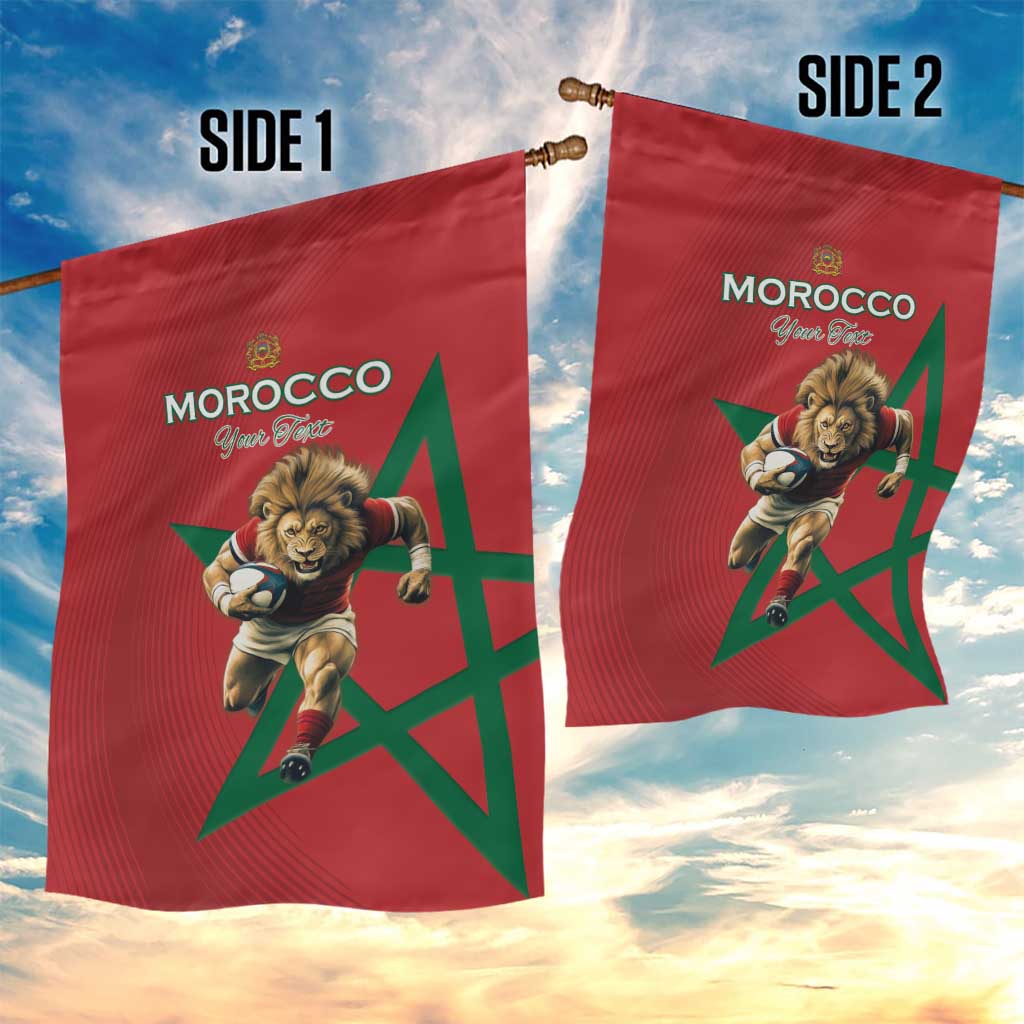 Morocco Rugby Custom Garden Flag Come On Atlas Lions LT15