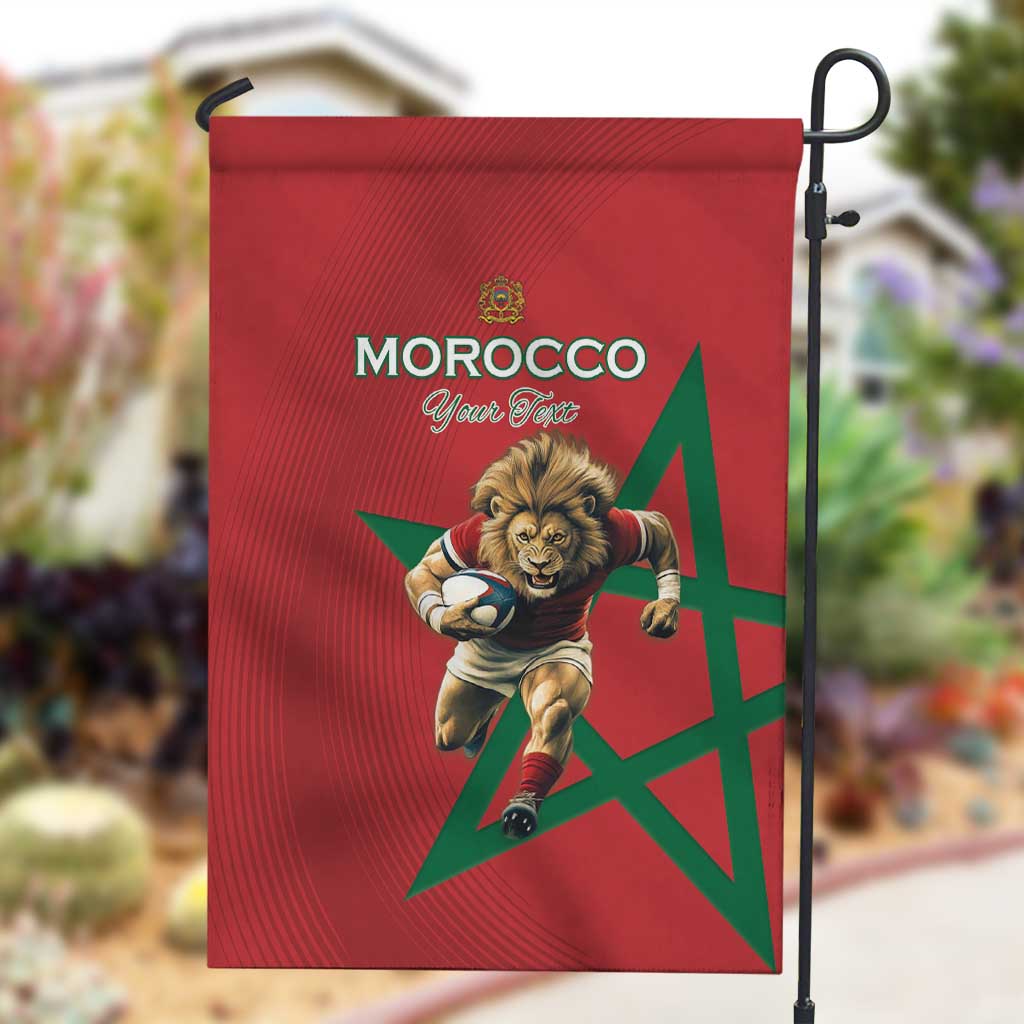 Morocco Rugby Custom Garden Flag Come On Atlas Lions LT15