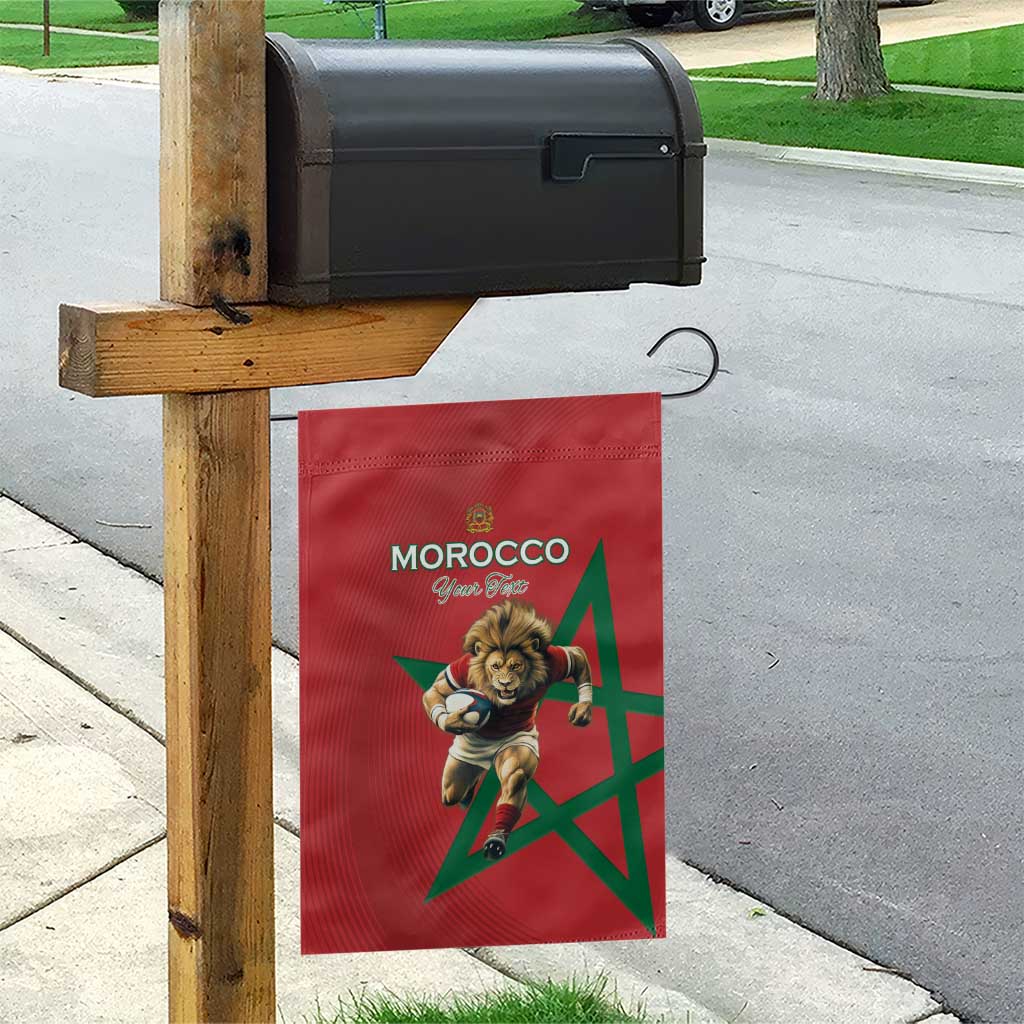 Morocco Rugby Custom Garden Flag Come On Atlas Lions LT15