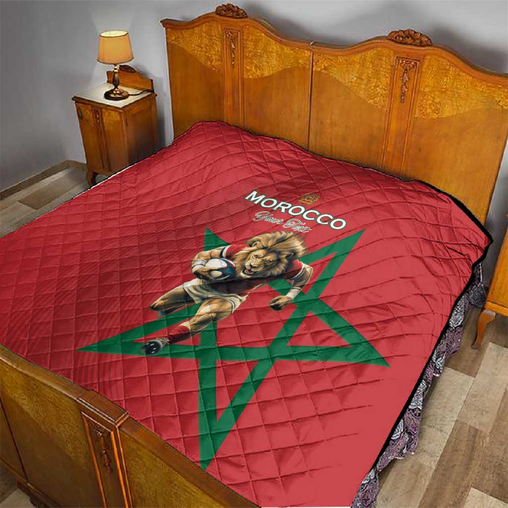 Morocco Rugby Custom Quilt Come On Atlas Lions LT15
