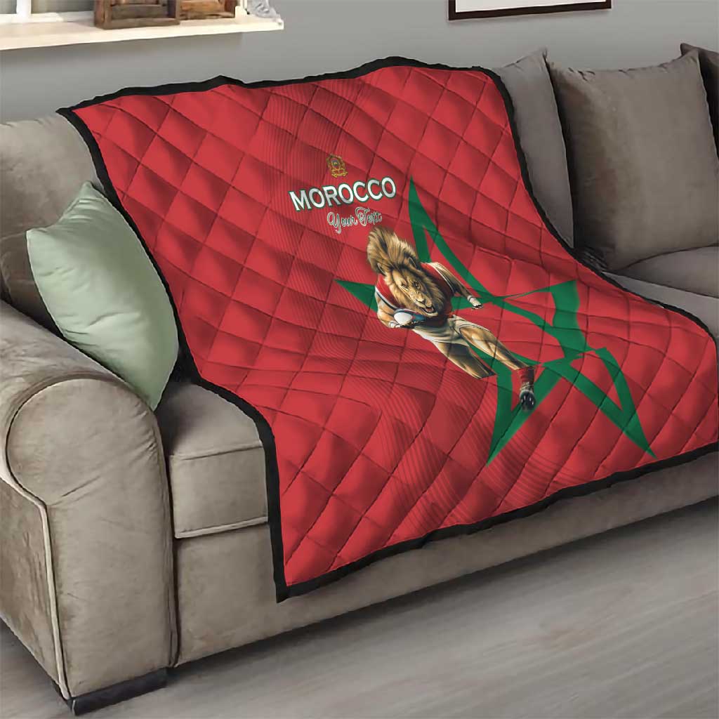 Morocco Rugby Custom Quilt Come On Atlas Lions LT15