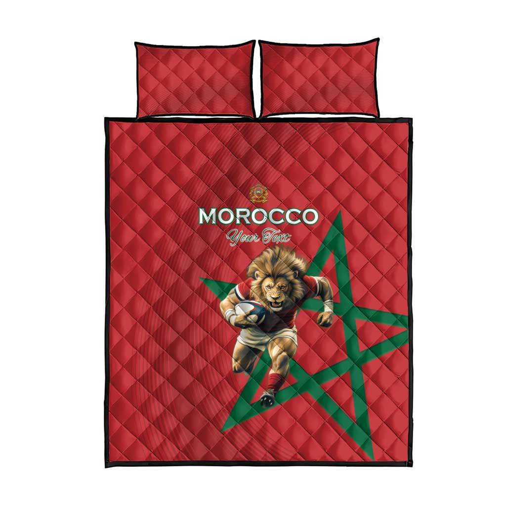 Morocco Rugby Custom Quilt Bed Set Come On Atlas Lions LT15