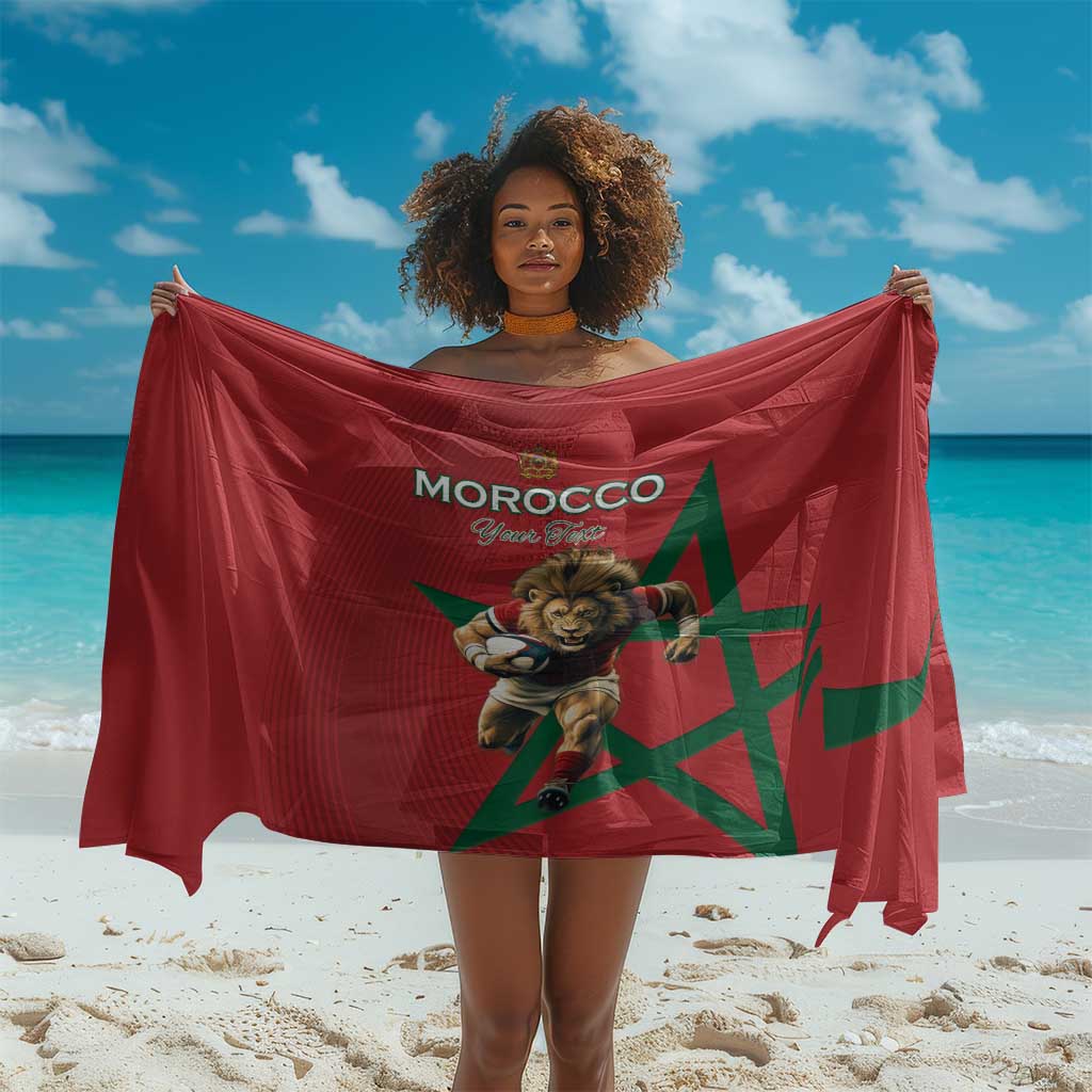 Morocco Rugby Custom Sarong Come On Atlas Lions LT15