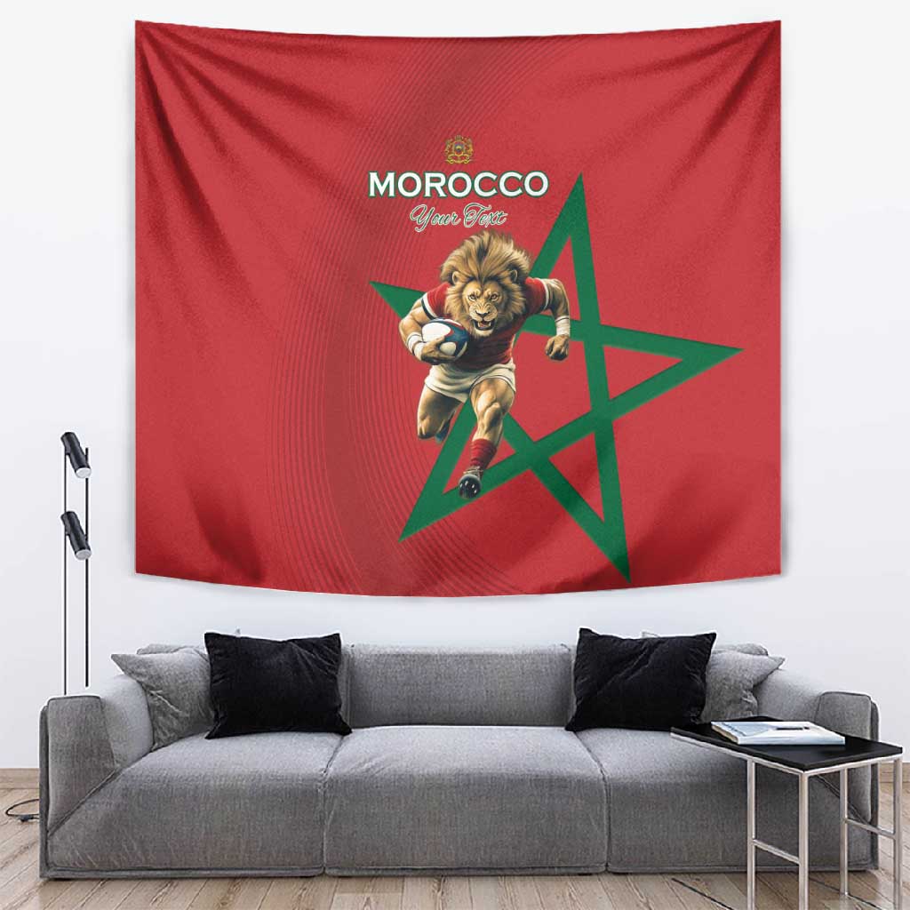 Morocco Rugby Custom Tapestry Come On Atlas Lions LT15