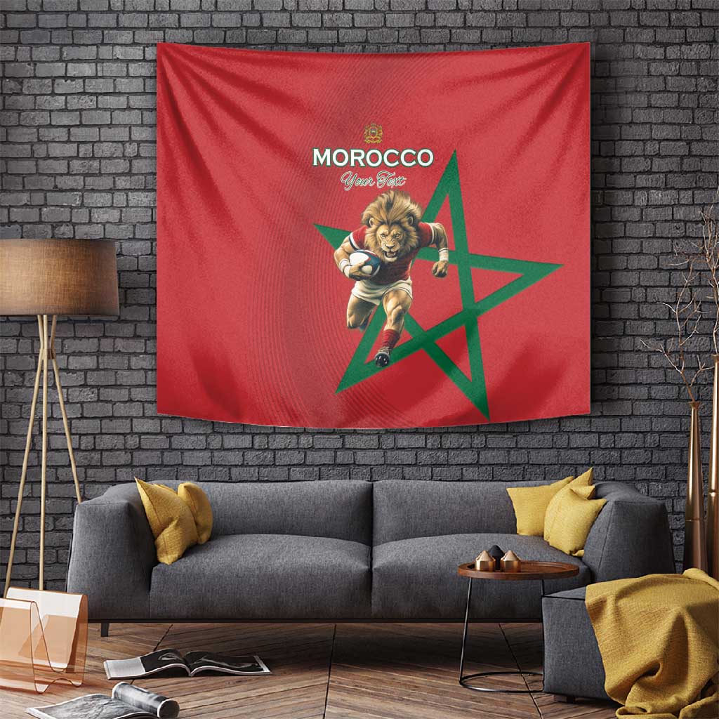 Morocco Rugby Custom Tapestry Come On Atlas Lions LT15