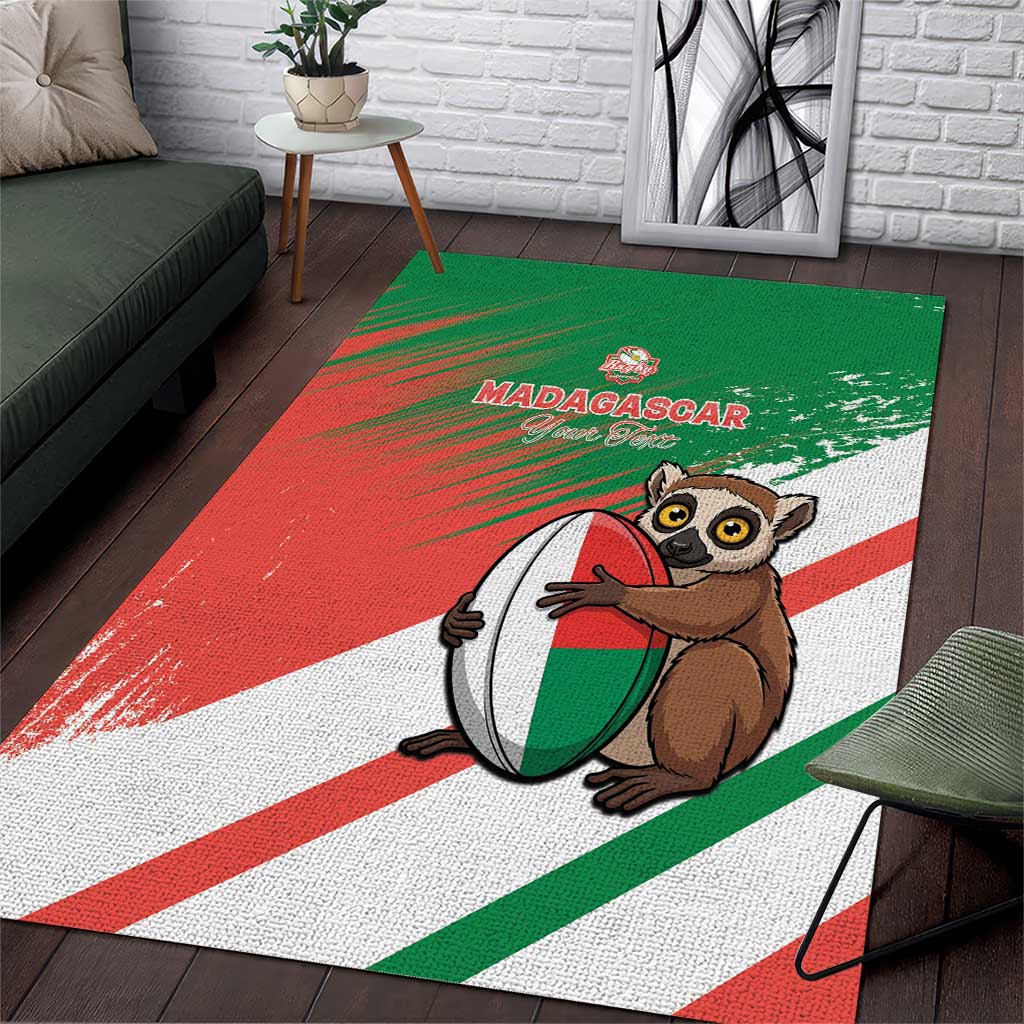 Madagascar Rugby Custom Area Rug Allez Les Makis LT15