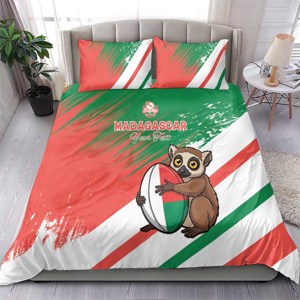 Madagascar Rugby Custom Bedding Set Allez Les Makis LT15