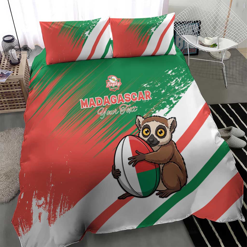 Madagascar Rugby Custom Bedding Set Allez Les Makis LT15