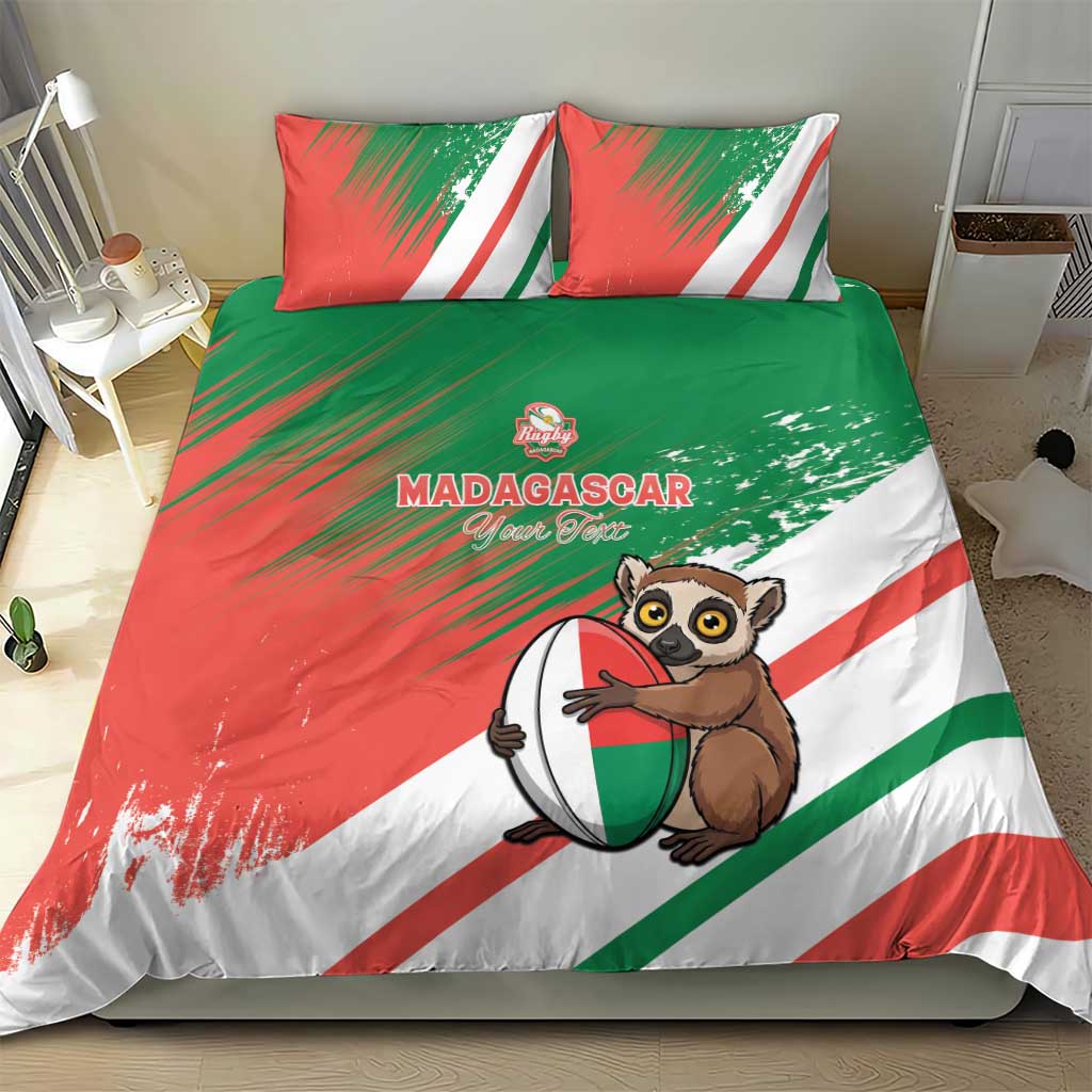 Madagascar Rugby Custom Bedding Set Allez Les Makis LT15