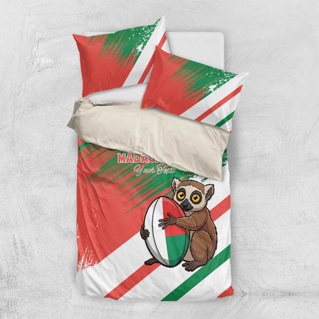 Madagascar Rugby Custom Bedding Set Allez Les Makis LT15