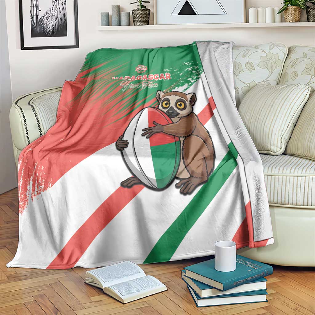 Madagascar Rugby Custom Blanket Allez Les Makis LT15