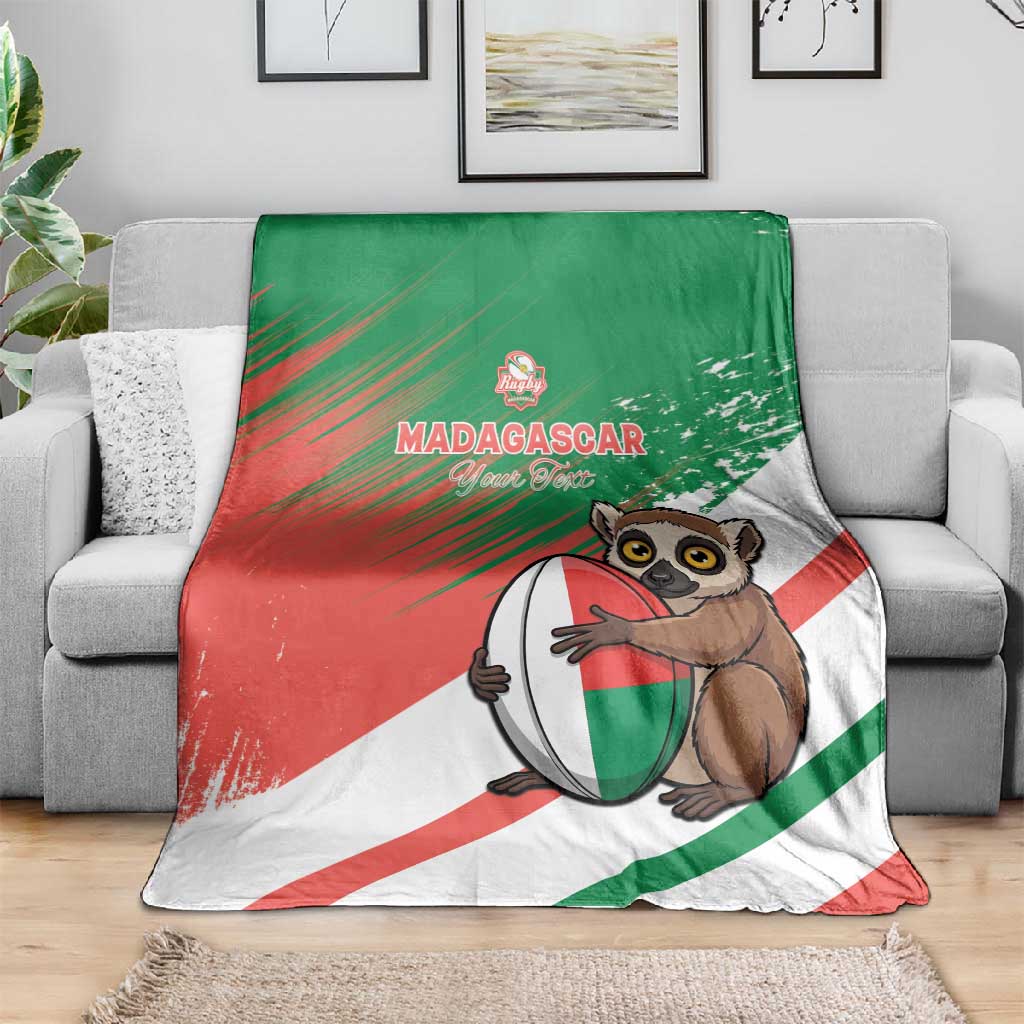 Madagascar Rugby Custom Blanket Allez Les Makis LT15