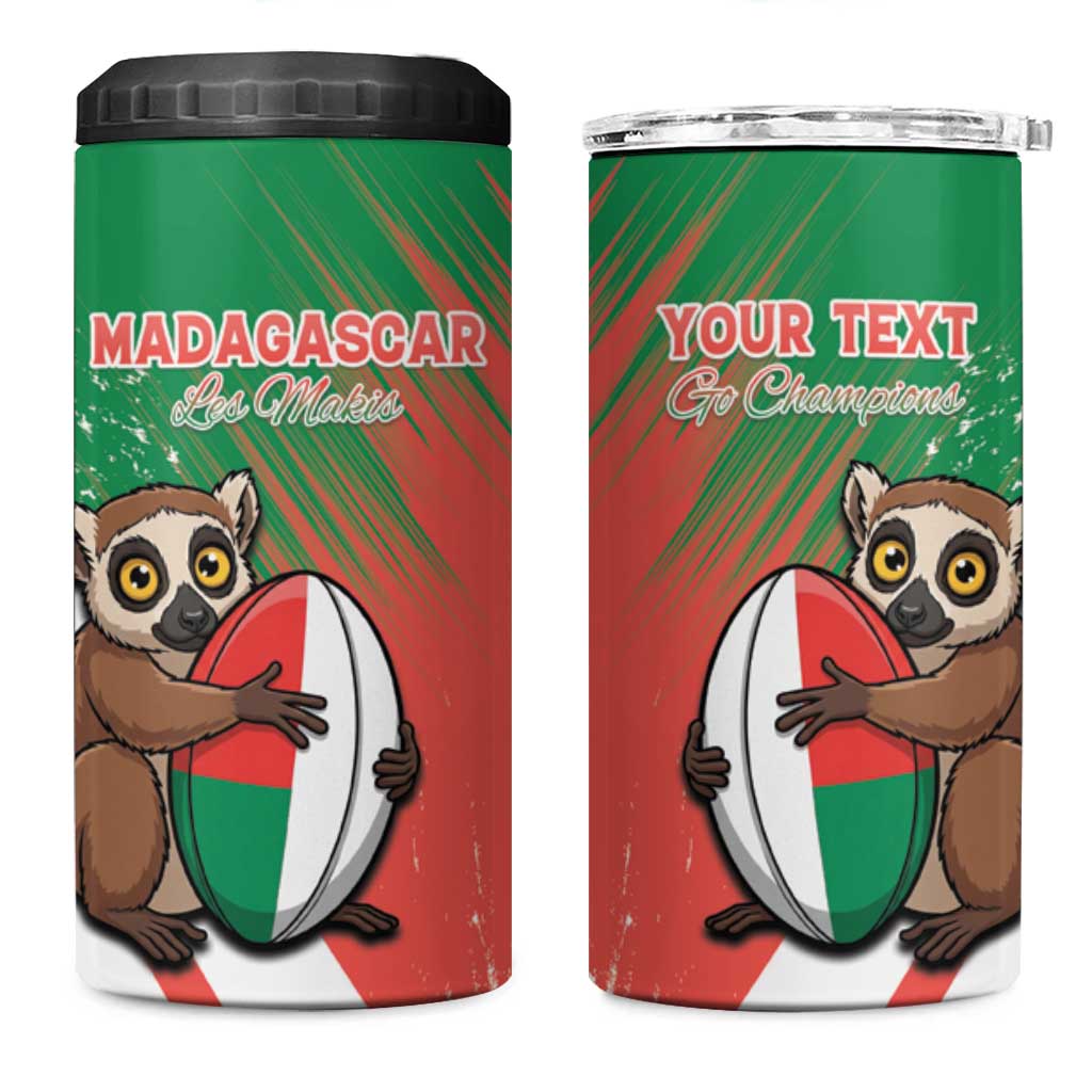 Madagascar Rugby Custom 4 in 1 Can Cooler Tumbler Allez Les Makis LT15