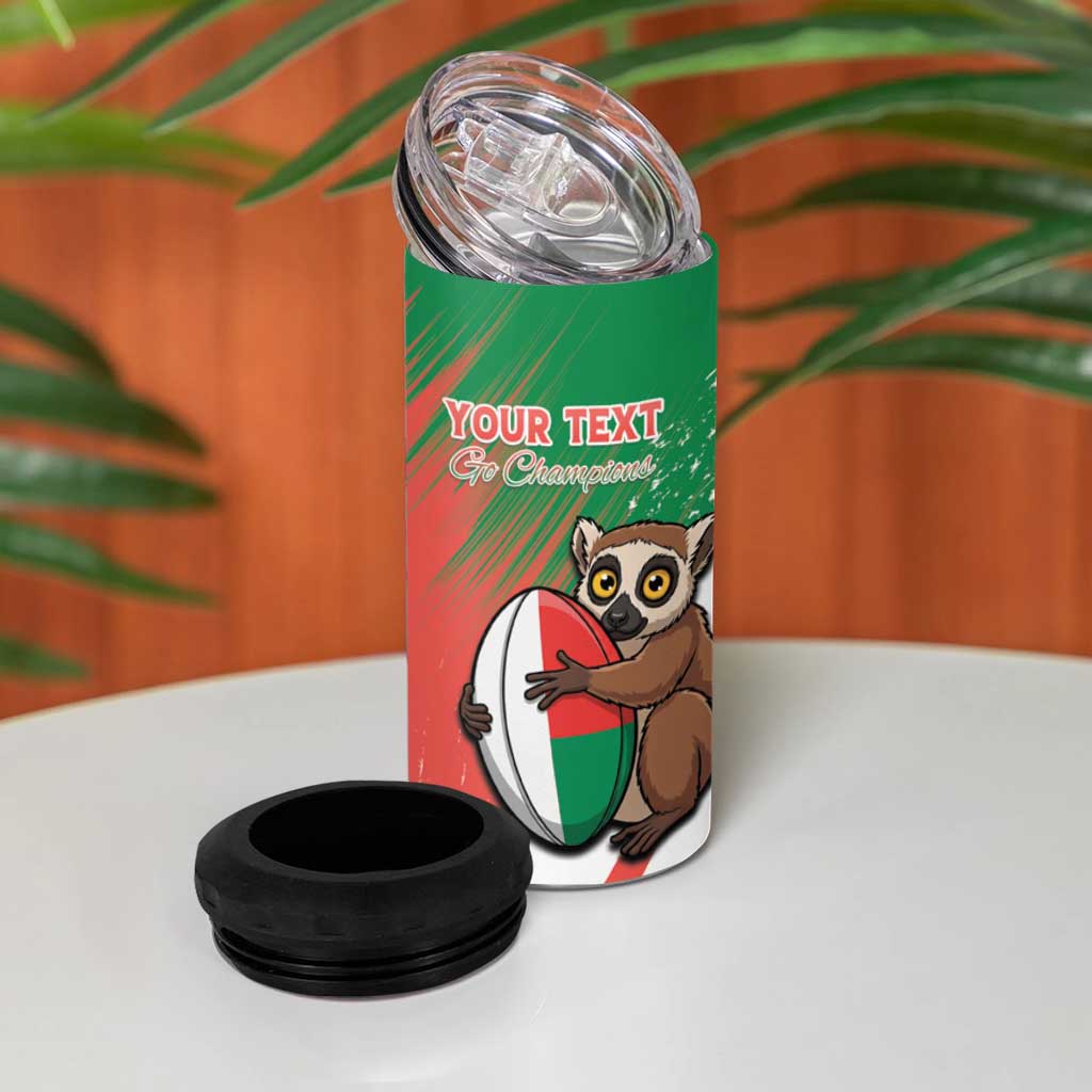 Madagascar Rugby Custom 4 in 1 Can Cooler Tumbler Allez Les Makis LT15