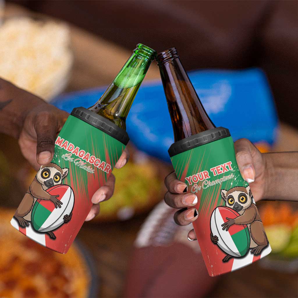 Madagascar Rugby Custom 4 in 1 Can Cooler Tumbler Allez Les Makis LT15