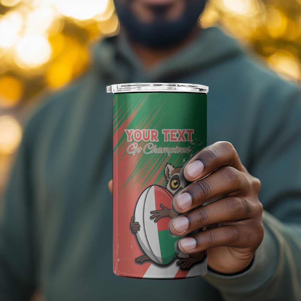 Madagascar Rugby Custom 4 in 1 Can Cooler Tumbler Allez Les Makis LT15